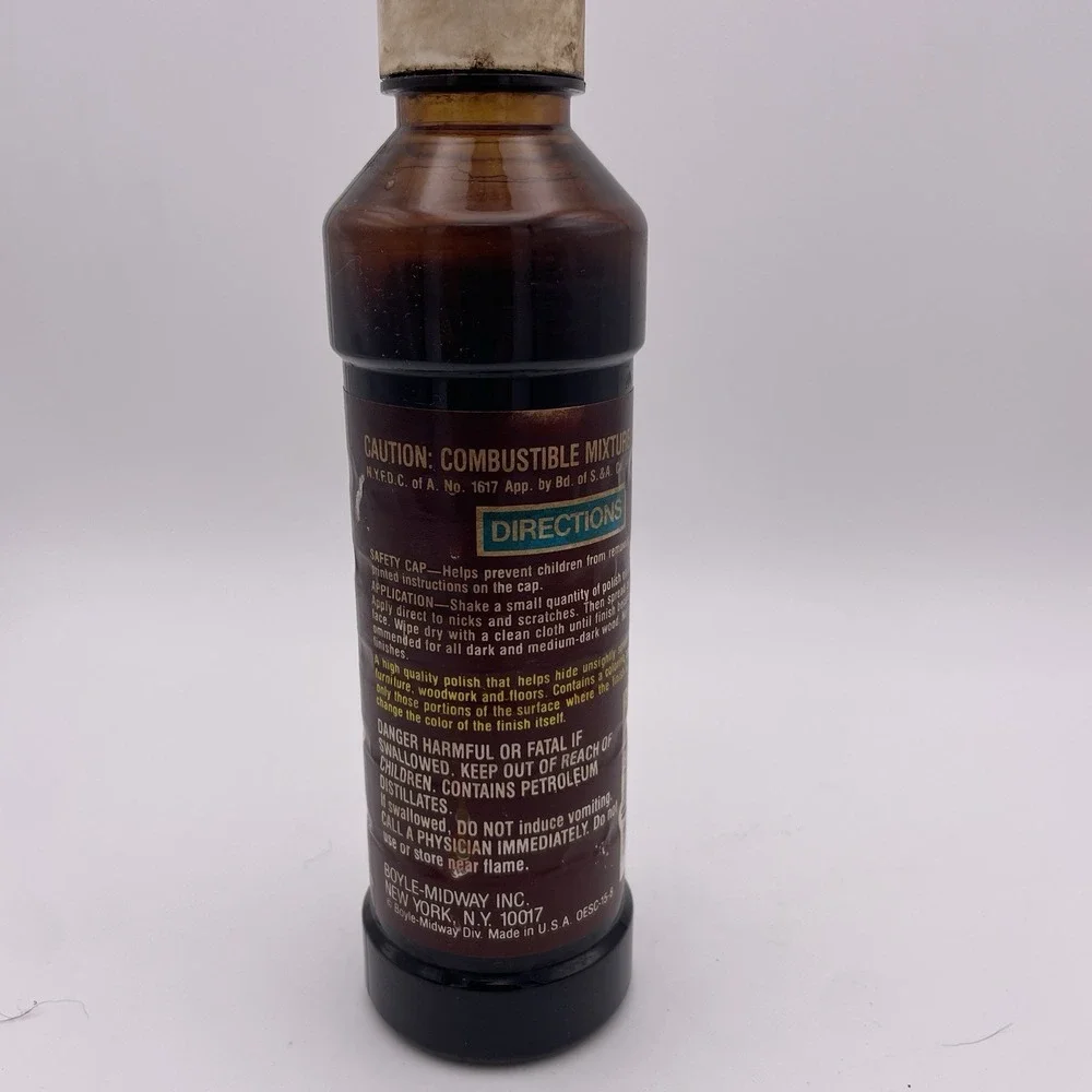 HTF Old‎ English Furniture Polish liquid Scratch Remover Boyle-Midway Discont.
